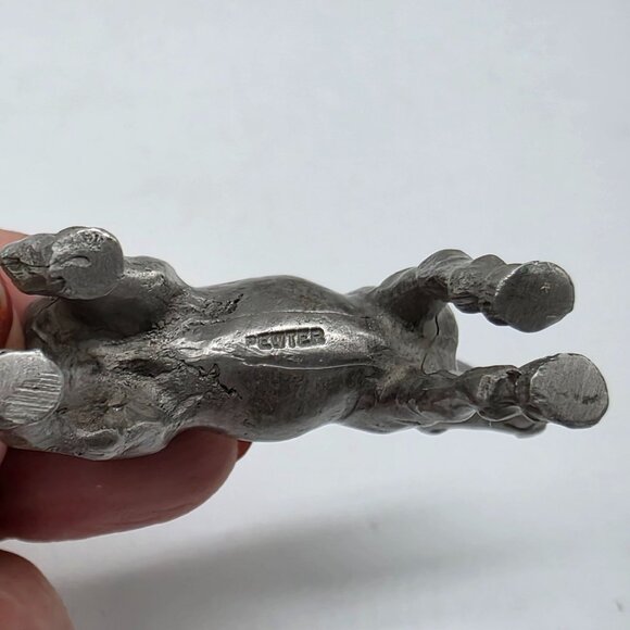 Vintage Pewter Foal Figurine Collectibles 2.5" High - Picture 7 of 7